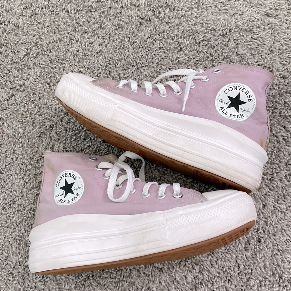 lavender purple platform converse chuck taylors